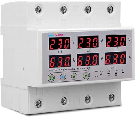 amiciSmart 3-Phase Automatic Over/Under Voltage Protector with Auto ...