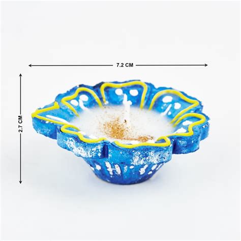 Buy Corsica Fest Set of 4 Terracotta Diya Candles from Home Centre at ...