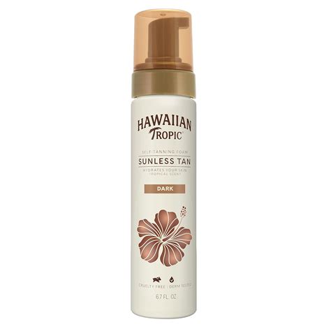 Amazon.com: Hawaiian Tropic Sunless Tan Dark Self-Tanning Foam, 6.7oz ...