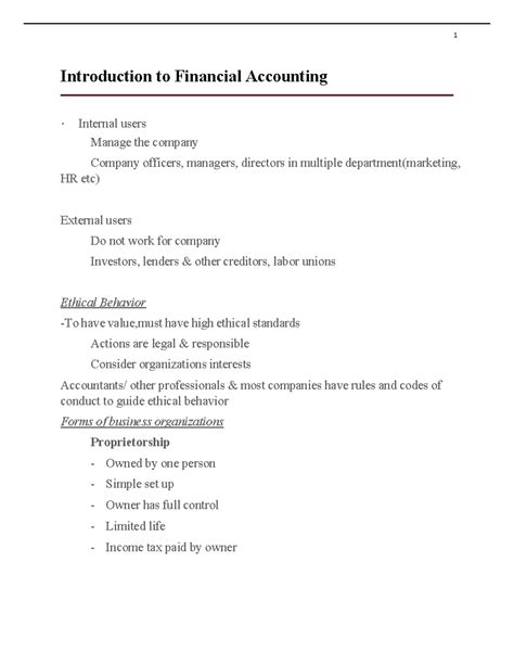 Introduction to Financial Accounting - 1 Introduction to Financial Accounting Internal users ...