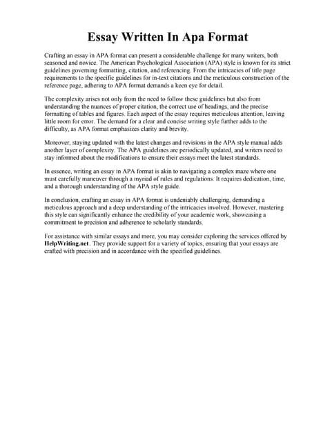APA Format Example Essay Paper 的图像结果