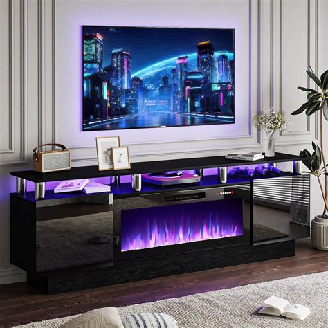 Amazon.com: PRETZI 70" Modern Fireplace TV Stand with 36" Electric ...
