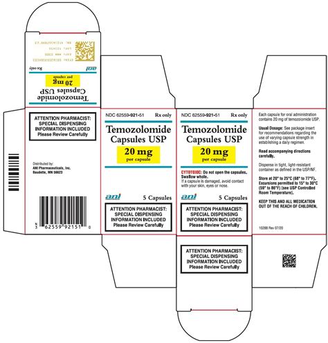 Temozolomide - FDA prescribing information, side effects and uses
