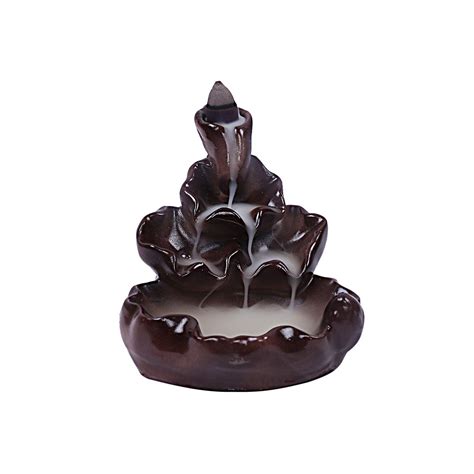zart Fountain Statue with Backflow Incense Cones, Medium, Brown ...