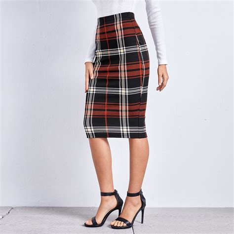 Plaid Pencil Skirt | Plaid pencil skirt, Pencil skirt, Womens pencil skirts