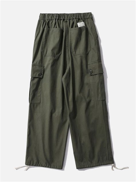 MUCCEL - Multiple Pockets Cargo Pants - Green / S | Streetwear fashion ...