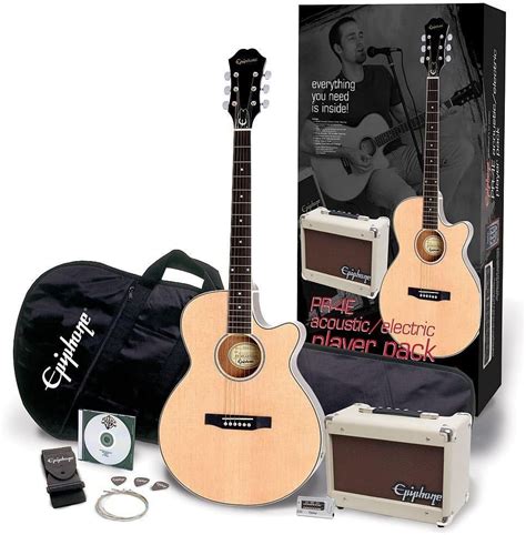 Epiphone 240V EU PR-4E Electro-Acoustic Player Pack PPGR-EEP4NACH1-EU ...