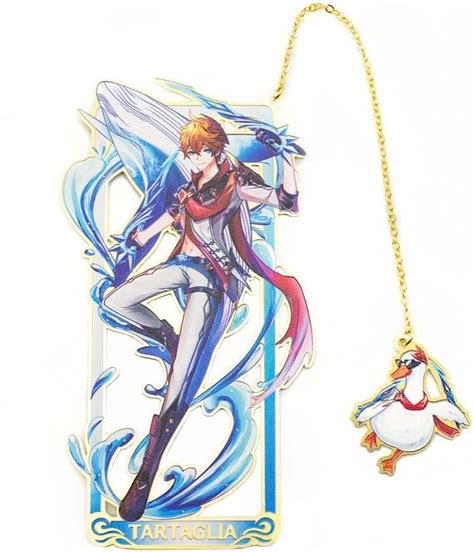 Buy Genshin Impact Bookmark Venti Tartaglia Xiao Cartoon Figures ...