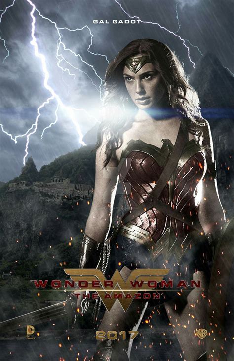 Wonder Woman: The Amazon movie poster | Wonder woman, Gal gadot wonder ...
