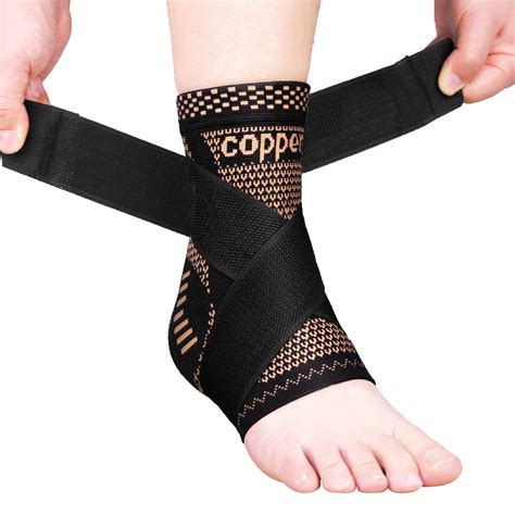 JIUFENTIAN Copper Ankle Brace Tendonitis Ankle Wraps for Sprain Ankle ...