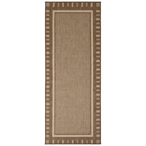 Ottomanson Landscape 2 X 5 (ft) Brown Border Indoor/Outdoor Border ...