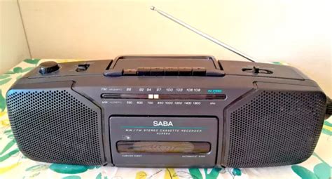 Lettore Musicassette Registratore A Cassette Portatile Vintage Con Radio AM/ FM - Altoparlante Integrato E Microfono Lettore Cassette - 10