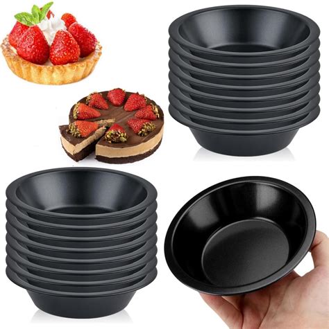 Amazon.com: HLODEFFO 12 Pack Mini Pie Pans, 5 Inch Reusable Round Pie ...