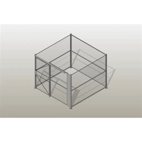 BIM objects - Free download! 10x10 - 8H - 4' Sliding Door 4 Sided Wire ...