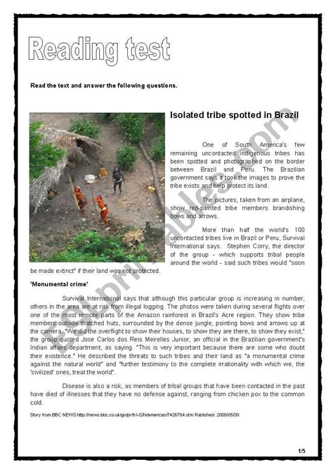 Image result for Reading Test ESL