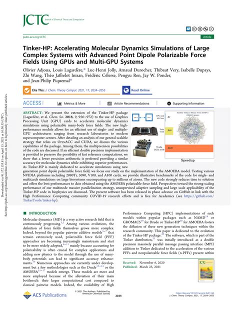 Image result for Tinker Molecular Dynamics Tutorial