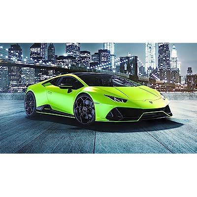Buy Iconic Arts Laminated 42x24 Poster: Green Lamborghini Huracan evo ...