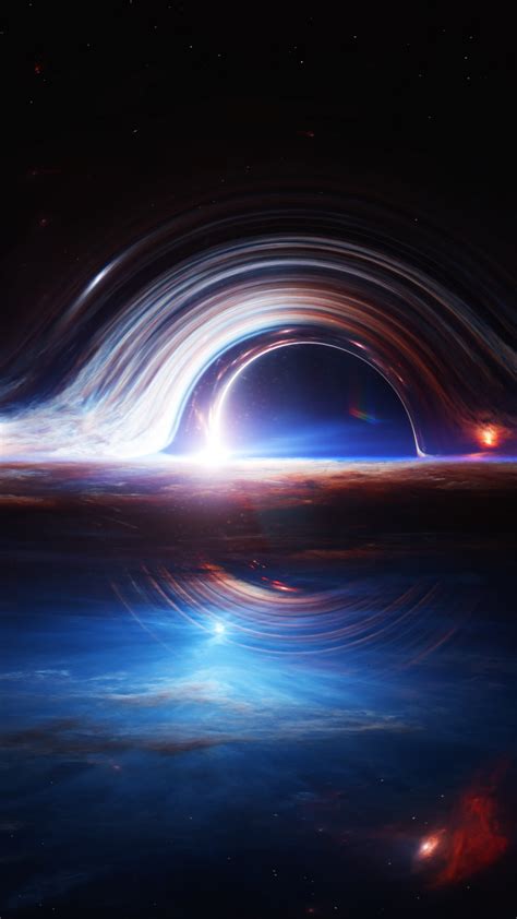 Phoenix A Black Hole 3D Render Wallpaper - 1080x1920 Resolution