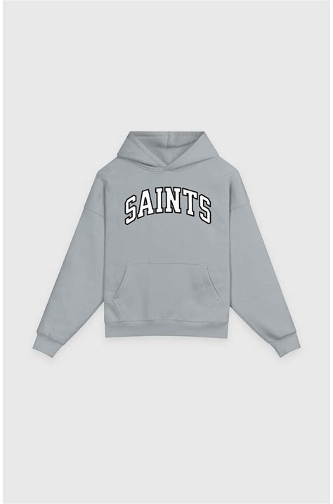 University grey box fit hoodie – Futuresaints
