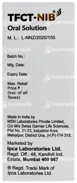 Tfct Nib Grape Flavour Solution 100ml - Uses, Side Effects, Dosage ...