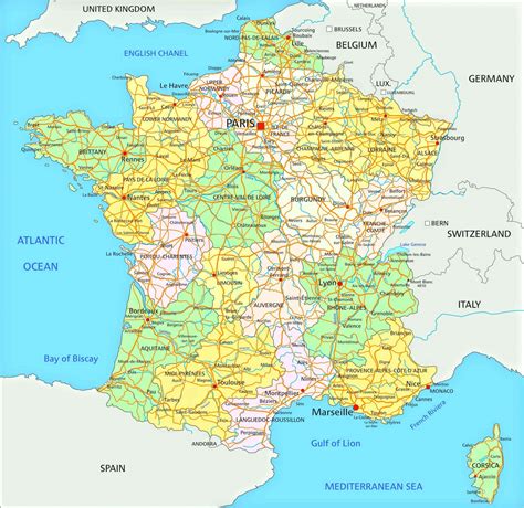 France Road Map - Guide of the World