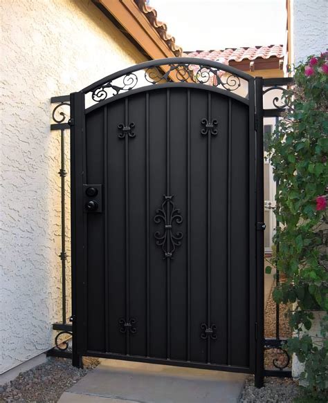 Classy and Intricately Designed Metal Pedestrian Gate | Custom ...