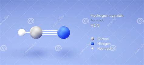 Hydrogen Cyanide Molecule, Molecular Structures, Precursor, 3d Model ...