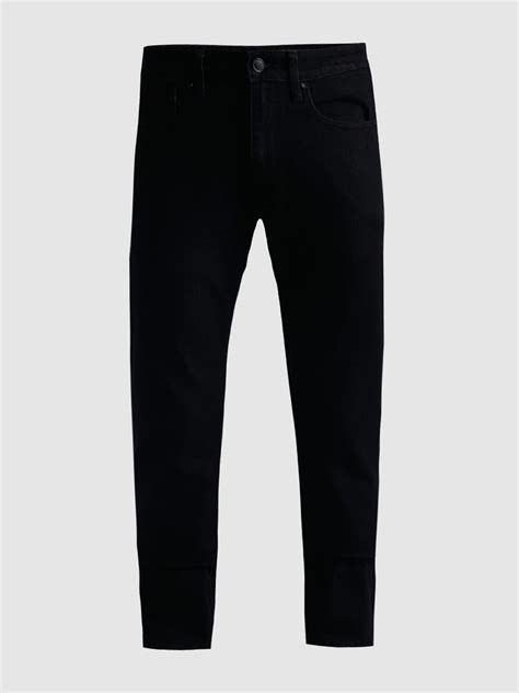 Black Mid Rise Clark Regular Fit Jeans