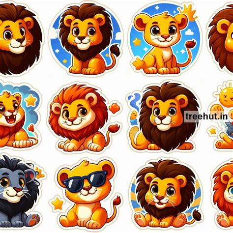 Printable Lion Stickers and 20 India Craft Activities for Kids, Adults ...