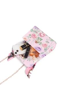 Mini Fashionable Color Blocking Decorative Flap Handbag With Random ...