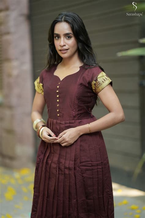 Yana Brown Raw Silk Feeding Anarkali | Sarashape