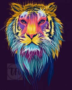 Tiger Poster | Tiger Posters for Room | Unframed | With Self Adhesive ...