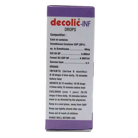 Decolic Infant oral Drop 30 ml Price, Uses, Side Effects, Composition ...