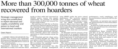 Dawn-ePaper | Sep 20, 2025 | More than 300,000 tonnes of wheat ...