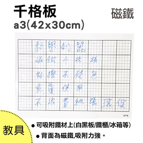 【WTB教具】千格板 a3(42x30cm) 數學板 教具 磁鐵白板 數學 教學 教具 － 松果購物