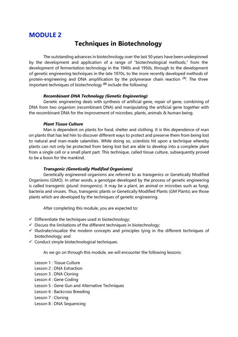Biotechnology Module Structure 的图像结果