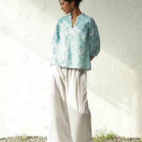 Beach attire - Printed Top and pleated pants combi. – Canoopi