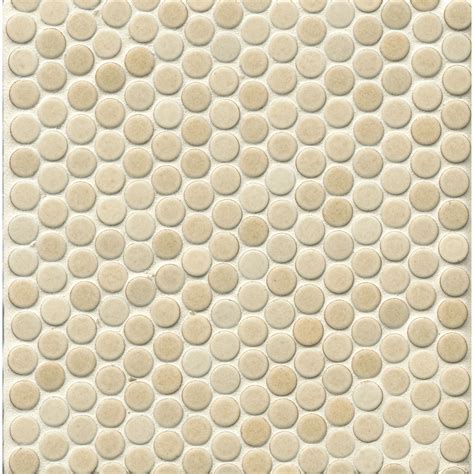 360 3/4" x 3/4" Penny Round Matte Mosaic Tile in Beige | Bedrosians ...