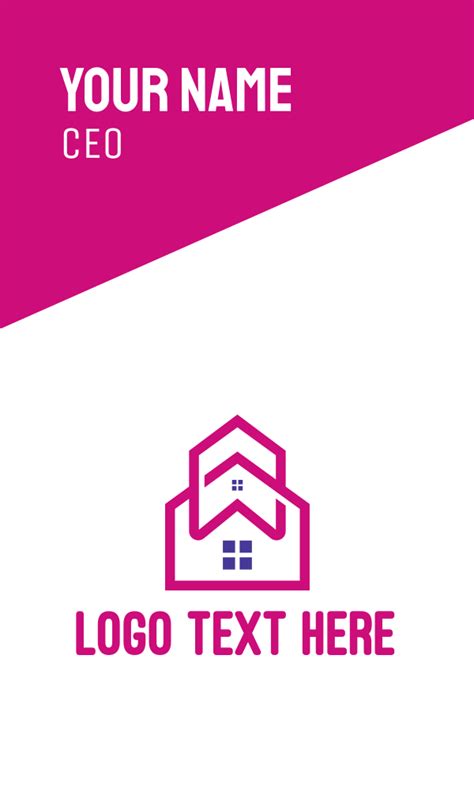 Business Card Template with House Outline 的图像结果