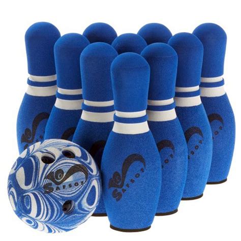 Safsof Rubber Foam Large Bowling Pin In Bag - 10 pins : Amazon.in: Toys ...