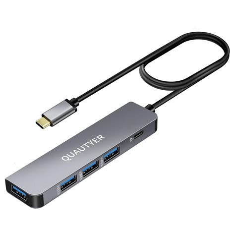 USB C Hub Multiport Adapter?USB C Hub 5 in 1 with 4 USB 3.0 Ports and ...