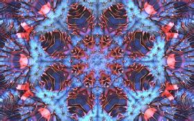 Light Red Blue Fractal Art Pattern Petals Abstraction Digital Art 4K HD ...
