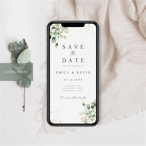Save the Date Evite, Electronic Wedding Invitation, Save Date Digital ...