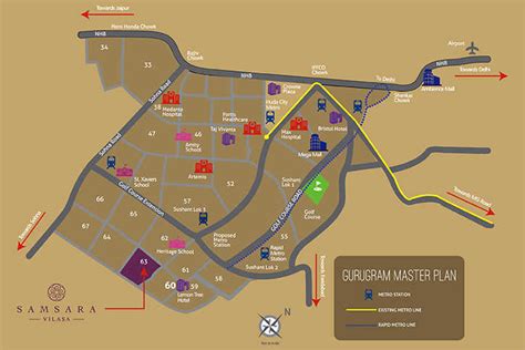 Brahma Samsara Vilasa Location Map | Sector 63, Gurgaon