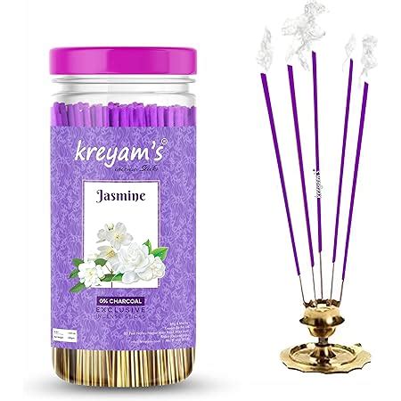 Kreyam's Incense Stick Jasmine Agarbatti (240 Sticks 400gm) | Natural ...