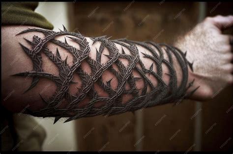 Barbed Wire Bicep Tattoo