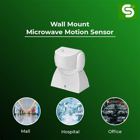 180° Microwave Motion Sensor | Wall Mount Motion Sensor | Upto 12m Det