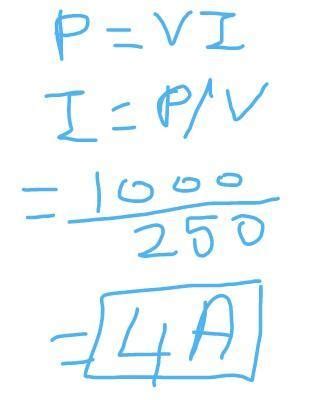 How much current will an electric heater rated 1kw draw when connected ...