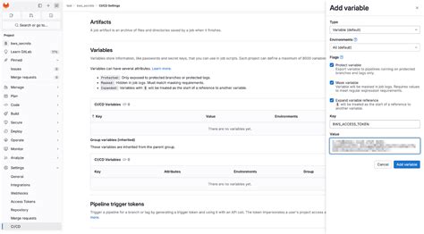 GitLab Add Pipeline Variables 的图像结果