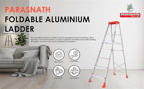 Parasnath EasyDay 6 Step Light Weight Aluminium Heavy Duty Folding ...